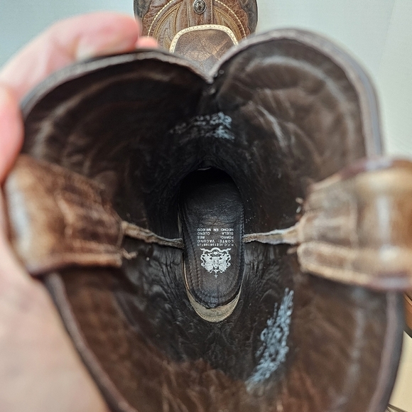 Tanner Mark Men's Leather Western Boots Size 10 Square Toe Embroidered - Picture 7 of 16